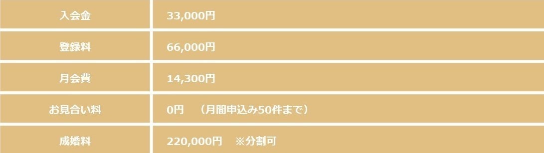 スタンダードプラン料金表